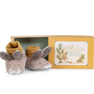 Brand New Moulin Roty Trois Petits Lapins Rabbit Slippers 0-6 Months